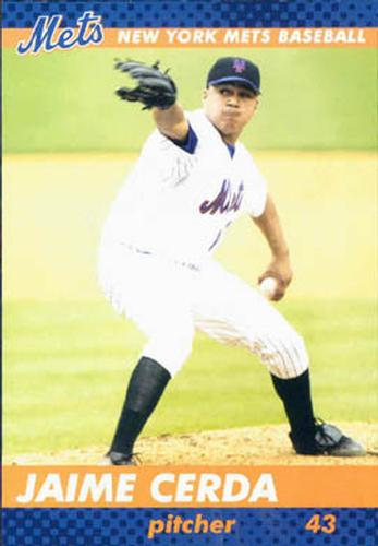 2003 New York Mets Marc S. Levine Photocards #8 Jaime Cerda Front