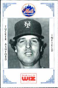 1991 The Wiz New York Mets #16 Tucker Ashford Front