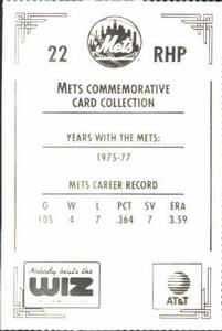 1991 The Wiz New York Mets #22 Rick Baldwin Back