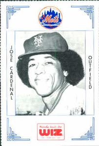 1991 The Wiz New York Mets #62 Jose Cardenal Front