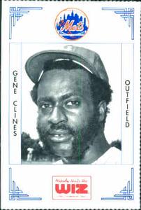 1991 The Wiz New York Mets #78 Gene Clines Front