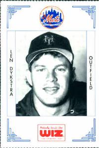1991 The Wiz New York Mets #102 Len Dykstra Front