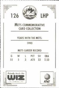 1991 The Wiz New York Mets #126 John Franco Back