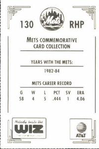 1991 The Wiz New York Mets #130 Brent Gaff Back
