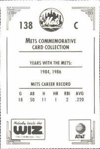1991 The Wiz New York Mets #138 John Gibbons Back