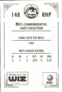 1991 The Wiz New York Mets #148 Bill Graham Back