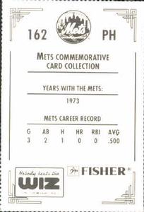 1991 The Wiz New York Mets #162 Greg Harts Back