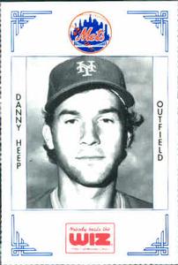 1991 The Wiz New York Mets #167 Danny Heep Front