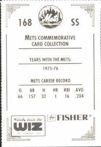 1991 The Wiz New York Mets #168 Jack Heidemann Back