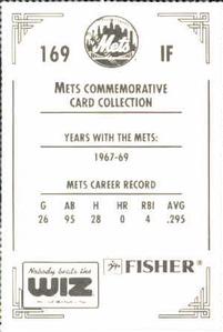 1991 The Wiz New York Mets #169 Bob Heise Back