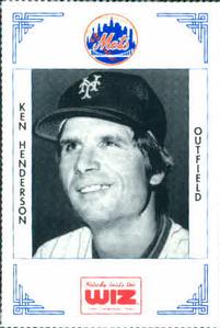 1991 The Wiz New York Mets #170 Ken Henderson Front