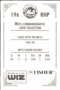 1991 The Wiz New York Mets #196 Jeff Innis Back
