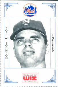 1991 The Wiz New York Mets #204 Bob W. Johnson Front