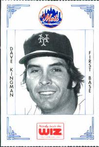 1991 The Wiz New York Mets #211 Dave Kingman Front