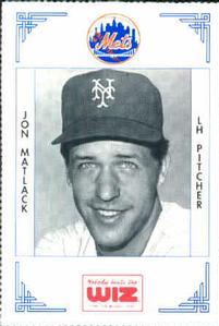 1991 The Wiz New York Mets #253 Jon Matlack Front