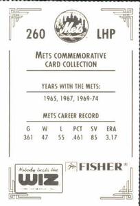 1991 The Wiz New York Mets #260 Tug McGraw Back