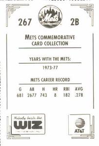 1991 The Wiz New York Mets #267 Felix Millan Back