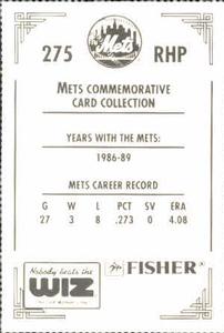 1991 The Wiz New York Mets #275 John Mitchell Back