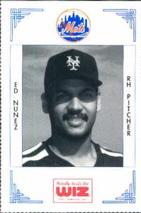 1991 The Wiz New York Mets #297 Edwin Nunez Front