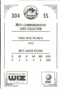 1991 The Wiz New York Mets #304 Brian Ostrosser Back