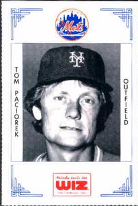 1991 The Wiz New York Mets #308 Tom Paciorek Front