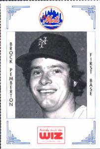 1991 The Wiz New York Mets #312 Brock Pemberton Front