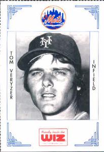 1991 The Wiz New York Mets #421 Tom Veryzer Front