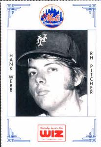 1991 The Wiz New York Mets #426 Hank Webb Front