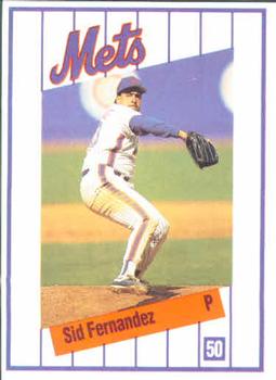 1991 Kahn's New York Mets #NNO Sid Fernandez Front