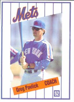 1991 Kahn's New York Mets #NNO Greg Pavlick Front