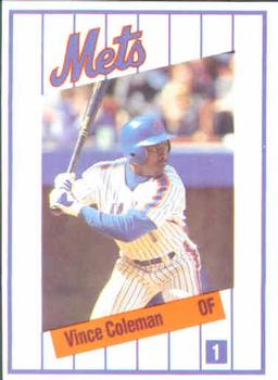 1991 Kahn's New York Mets #NNO Vince Coleman Front