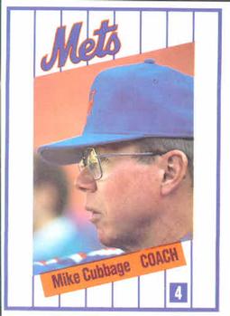 1991 Kahn's New York Mets #NNO Mike Cubbage Front