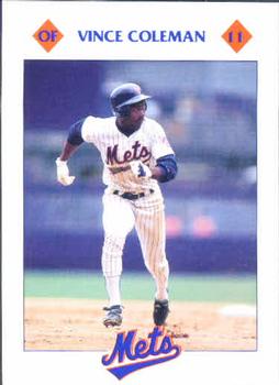 1993 Kahn's New York Mets #NNO Vince Coleman Front