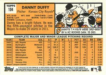 2012 Topps Heritage #104 Danny Duffy Back