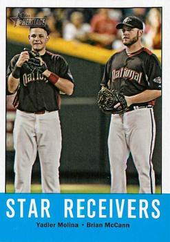 2012 Topps Heritage #306 Star Receivers (Yadier Molina / Brian McCann) Front