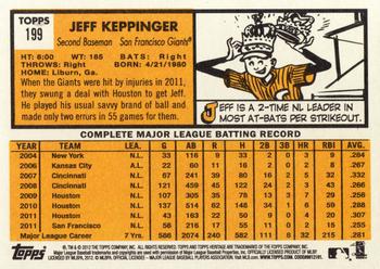 2012 Topps Heritage #199 Jeff Keppinger Back