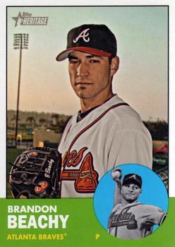 2012 Topps Heritage #229 Brandon Beachy Front