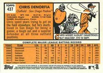 2012 Topps Heritage #437 Chris Denorfia Back