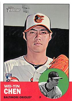 2012 Topps Heritage #H609 Wei-Yin Chen Front
