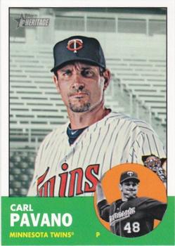 2012 Topps Heritage #H666 Carl Pavano Front