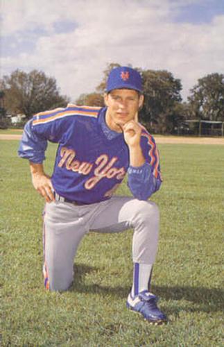 1987 Barry Colla New York Mets Postcards #387 Lenny Dykstra Front