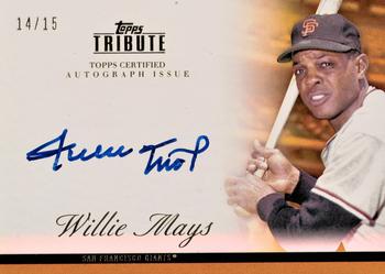 2012 Topps Tribute - Autographs Gold #TA-WM Willie Mays Front