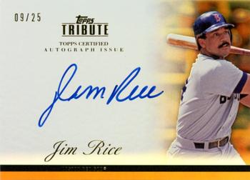 2012 Topps Tribute - Autographs Orange #TA-JR1 Jim Rice Front