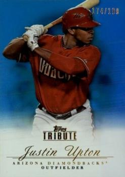2012 Topps Tribute - Blue #83 Justin Upton Front
