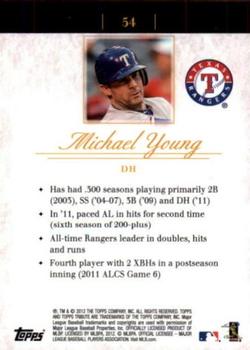 2012 Topps Tribute - Bronze #54 Michael Young Back