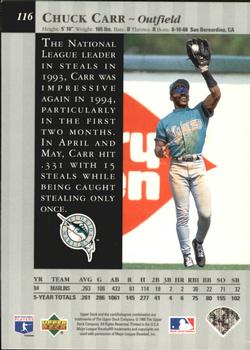 1995 Upper Deck - Special Edition #116 Chuck Carr Back