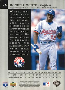 1995 Upper Deck - Special Edition #140 Rondell White Back