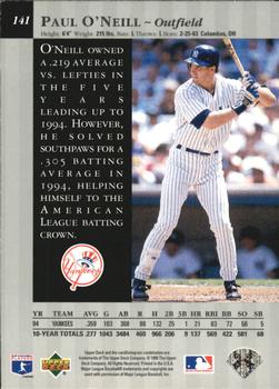1995 Upper Deck - Special Edition #141 Paul O'Neill Back