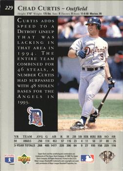 1995 Upper Deck - Special Edition #229 Chad Curtis Back