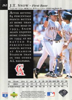 1995 Upper Deck - Special Edition #262 J.T. Snow Back